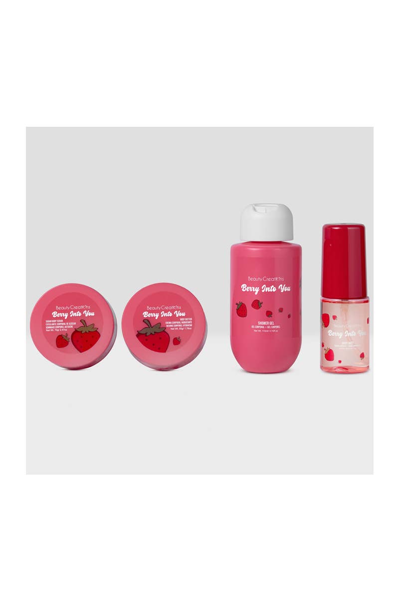 Beauty Creations Strawberry Travel Body Care Kit