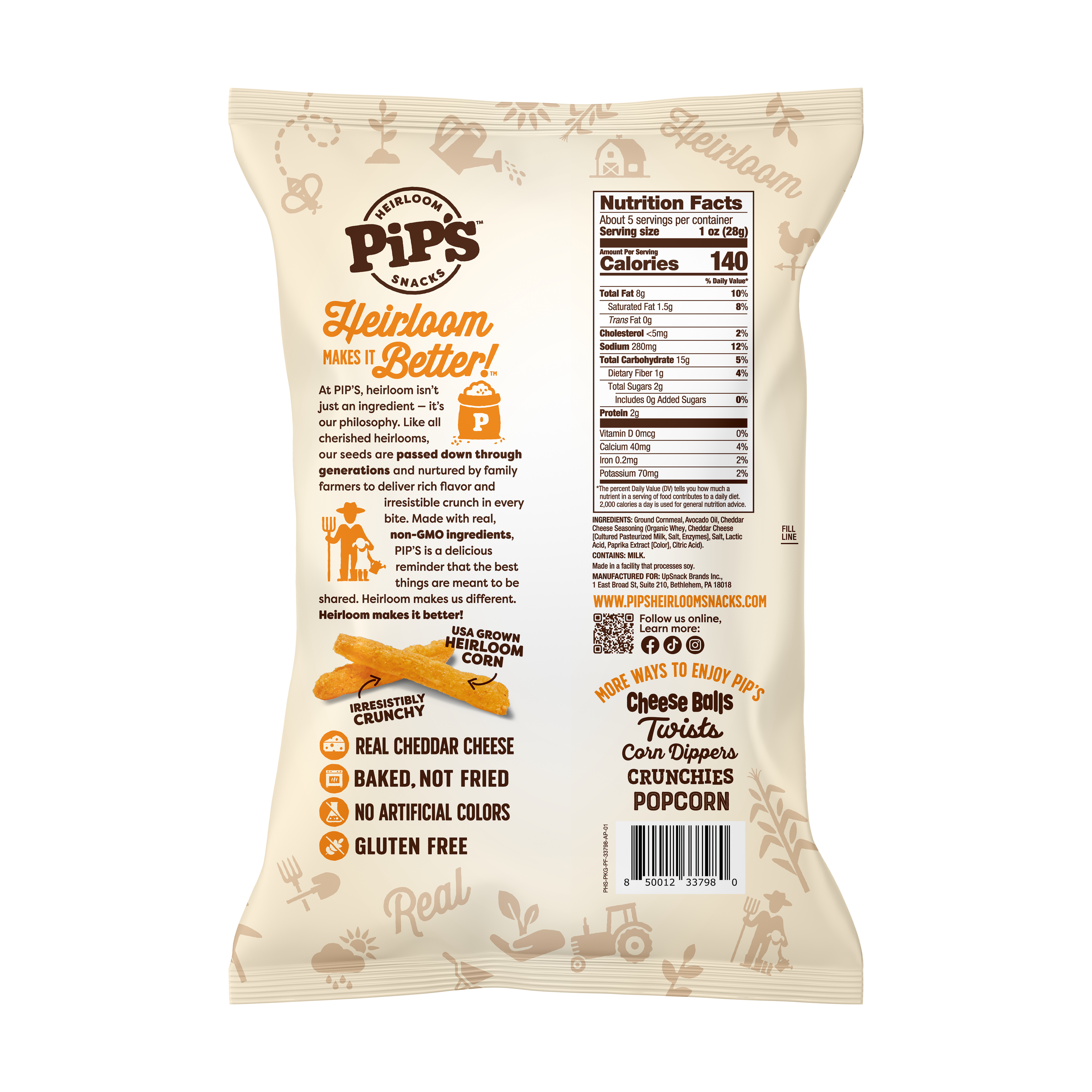 Cheddar Fries, 5oz  (12 Bags in 1 Case)
