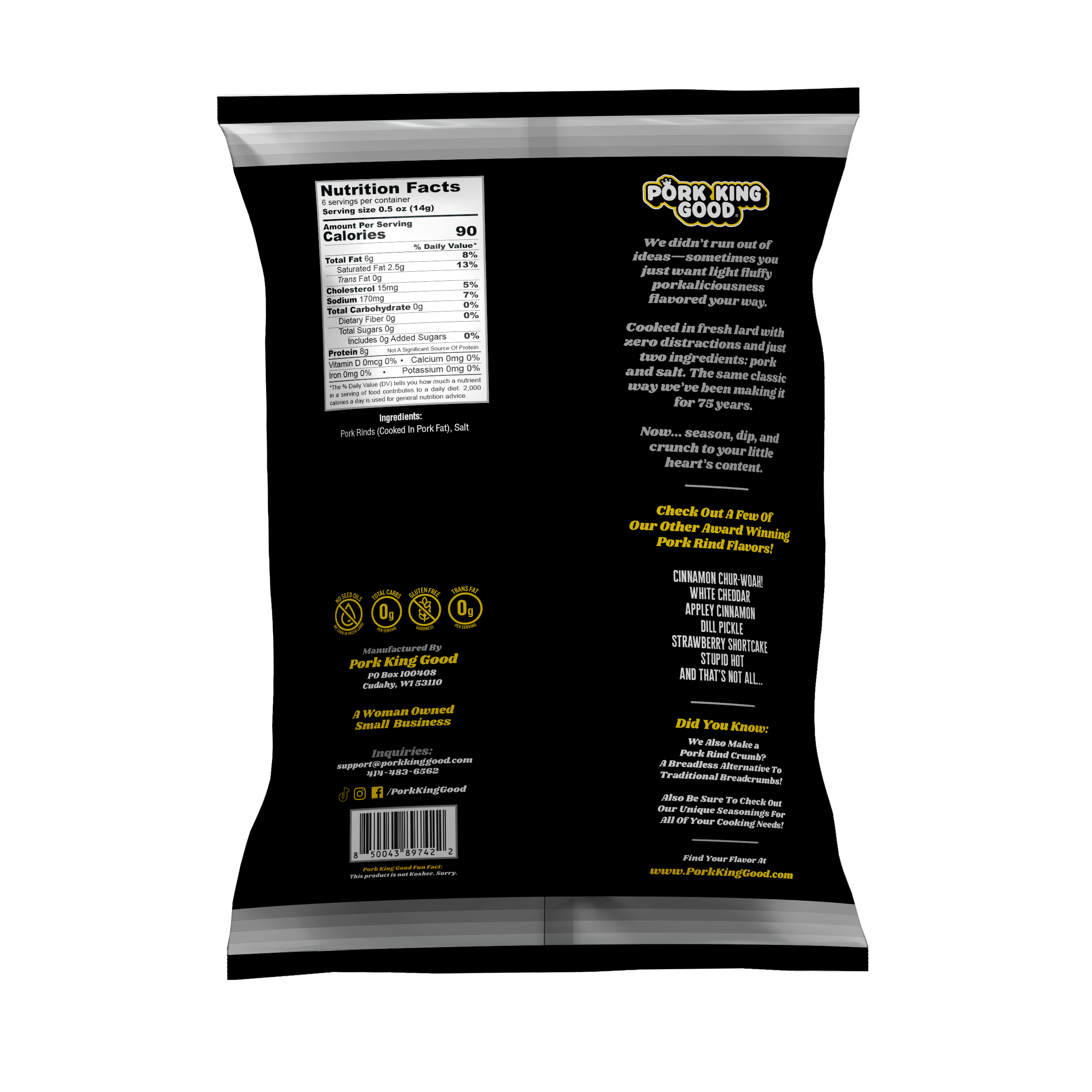 Pork King Good Your Mom's Favorite Original Pork Rinds