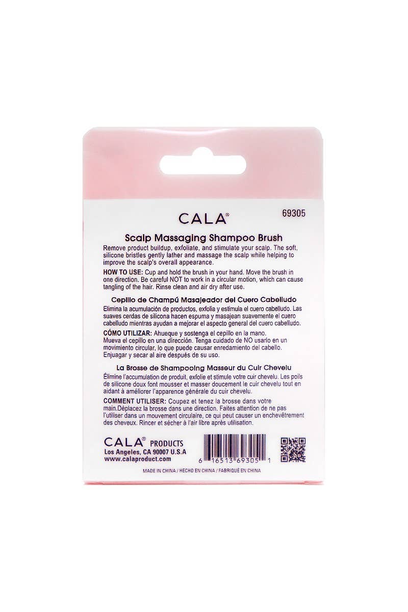 CALA Pink Scalp Massaging Shampoo Brush