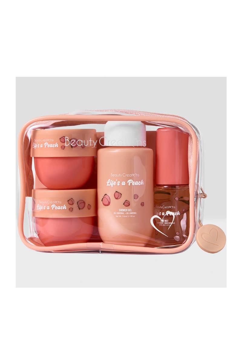Beauty Creations Peach Travel Body Care Kit