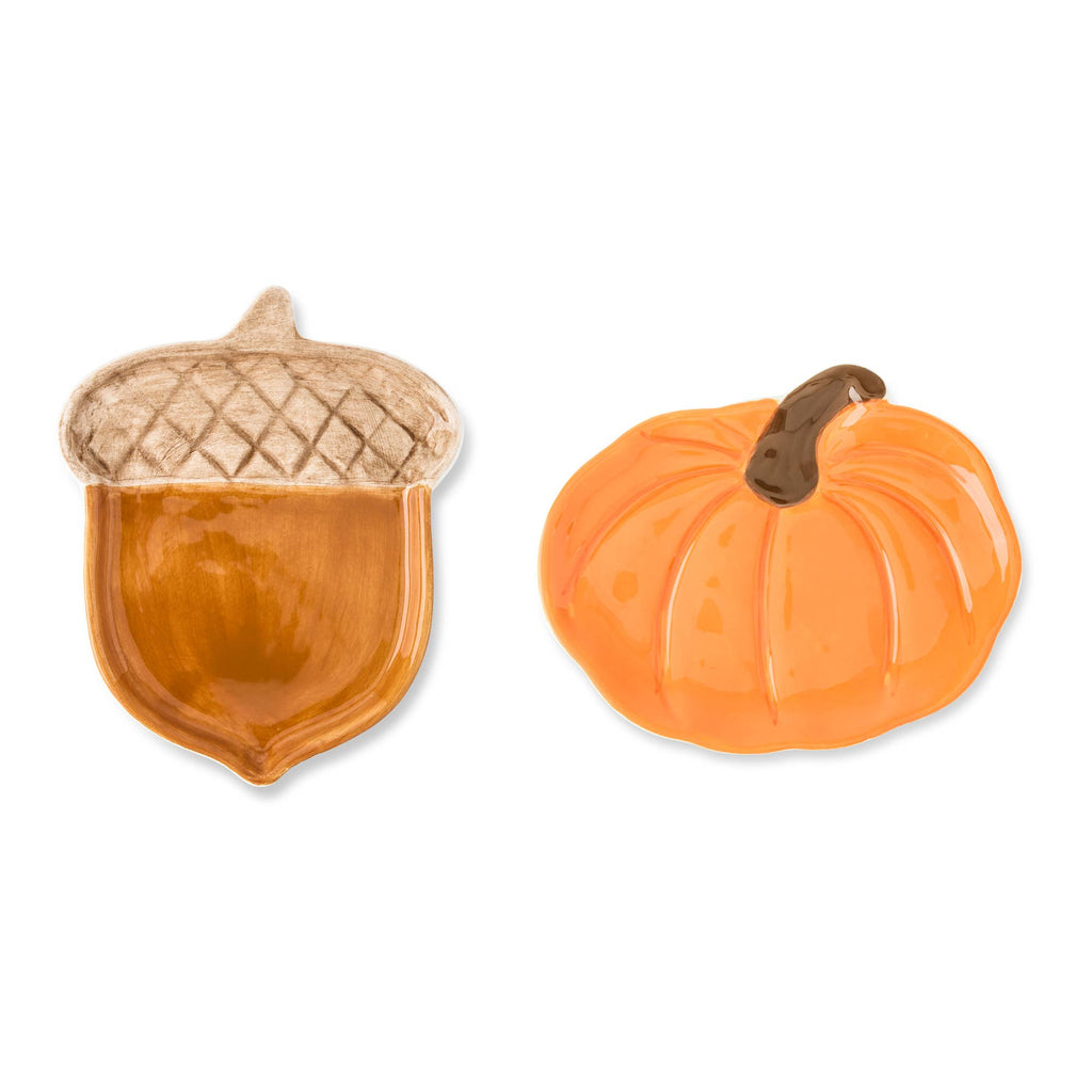 Figural Spoon Rest - Pumpkin And Acorn Set
