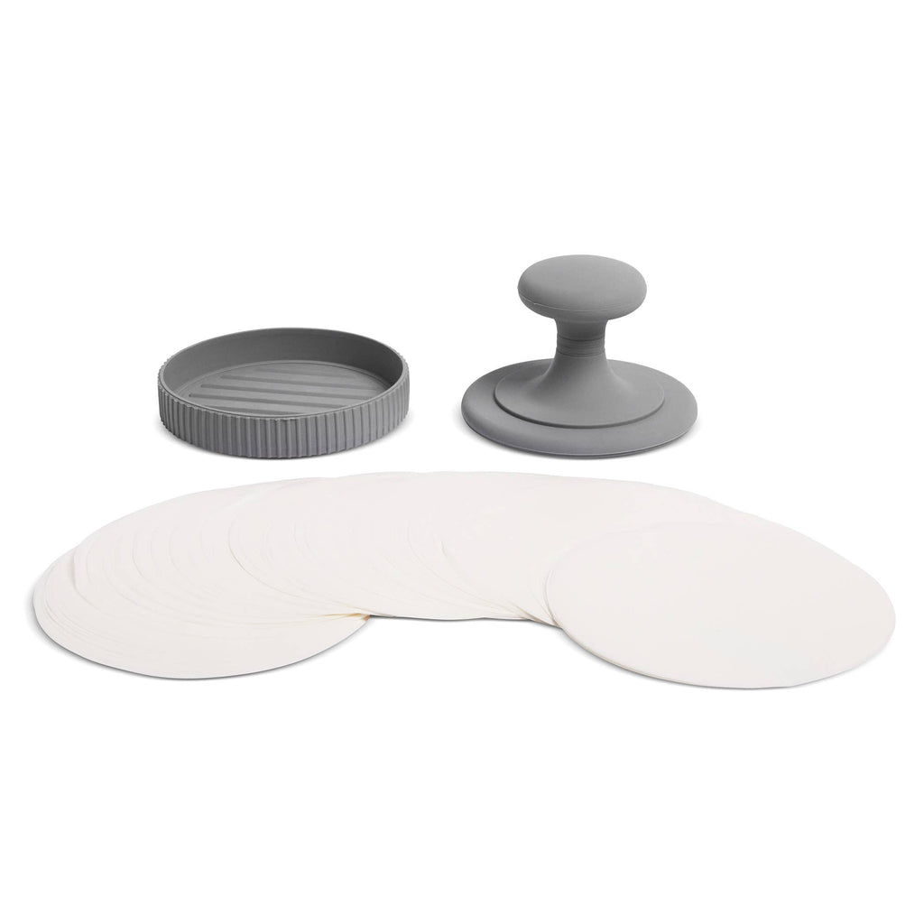 Silicone Hamburger Press with Patty Paper Set