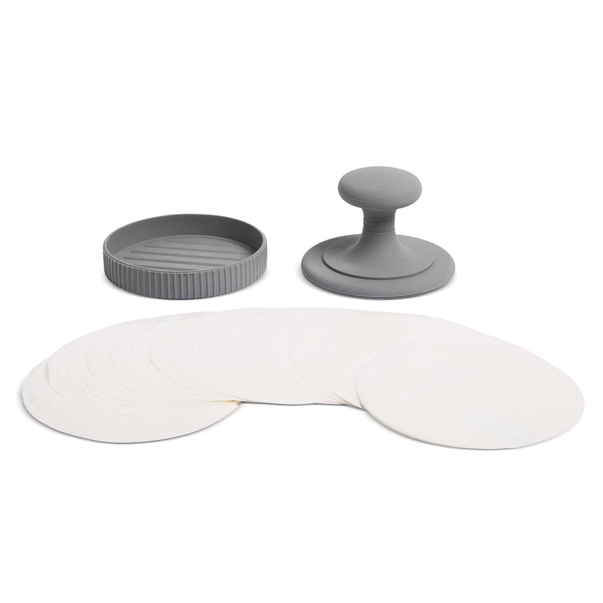 Silicone Hamburger Press with Patty Paper Set
