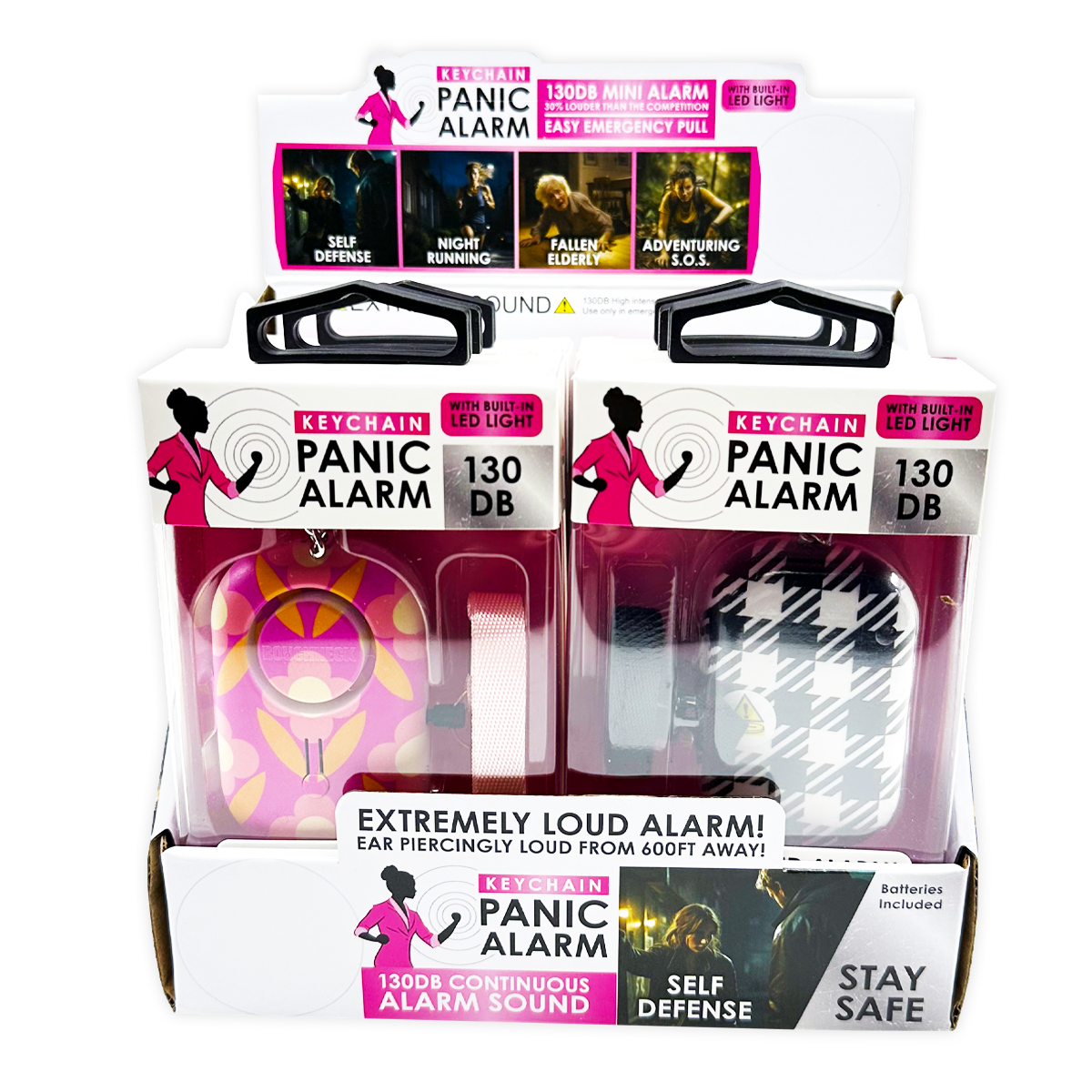Roughneck Panic Alarm & Light Keychain Assortment