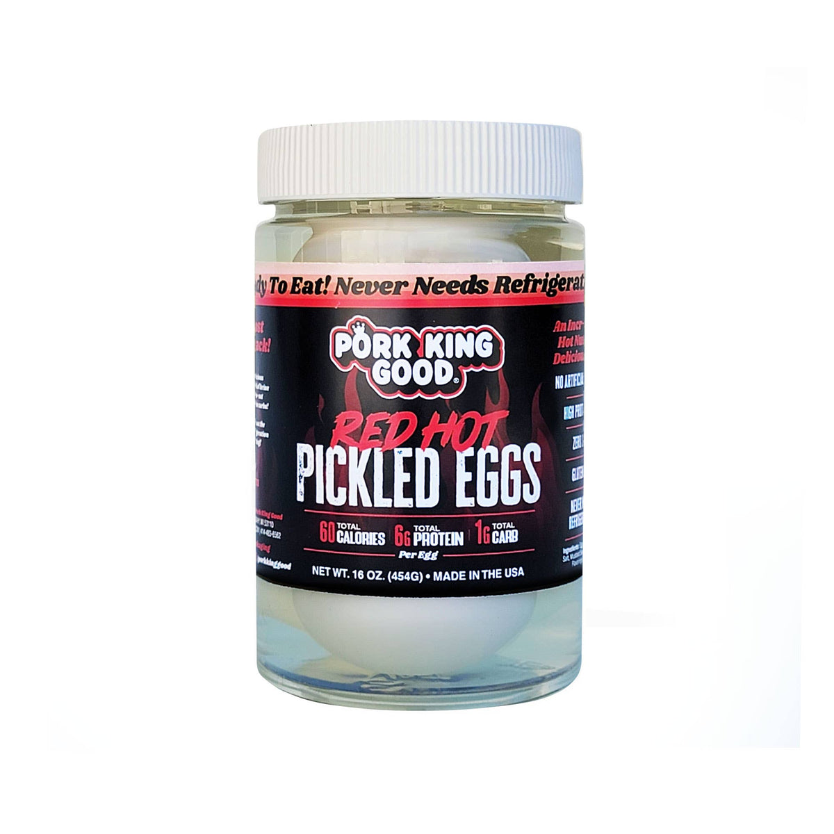 Pork King Good Red Hot Pickled Eggs Pint