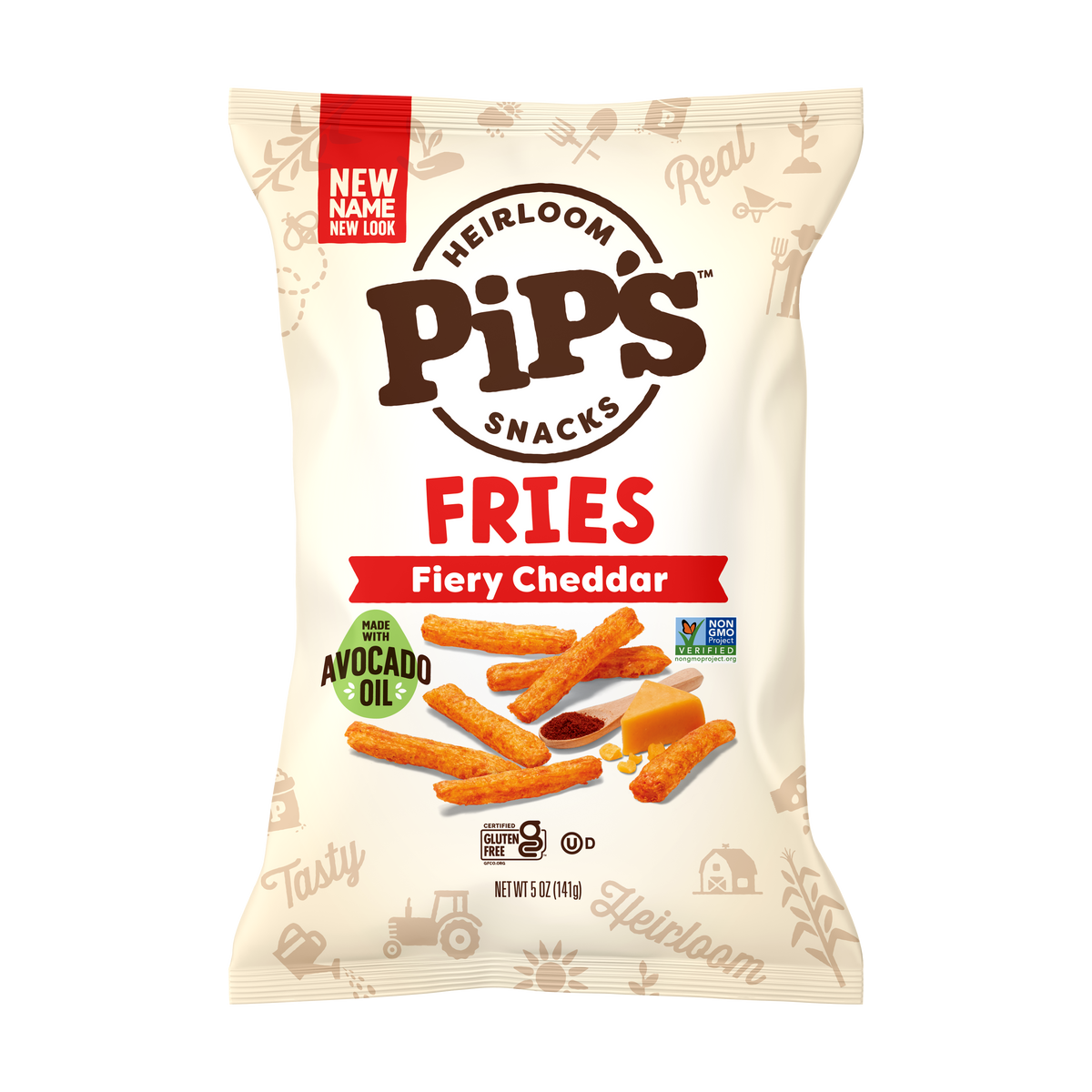 Fiery Cheddar Fries, 5oz  (12 Bags in 1 Case)