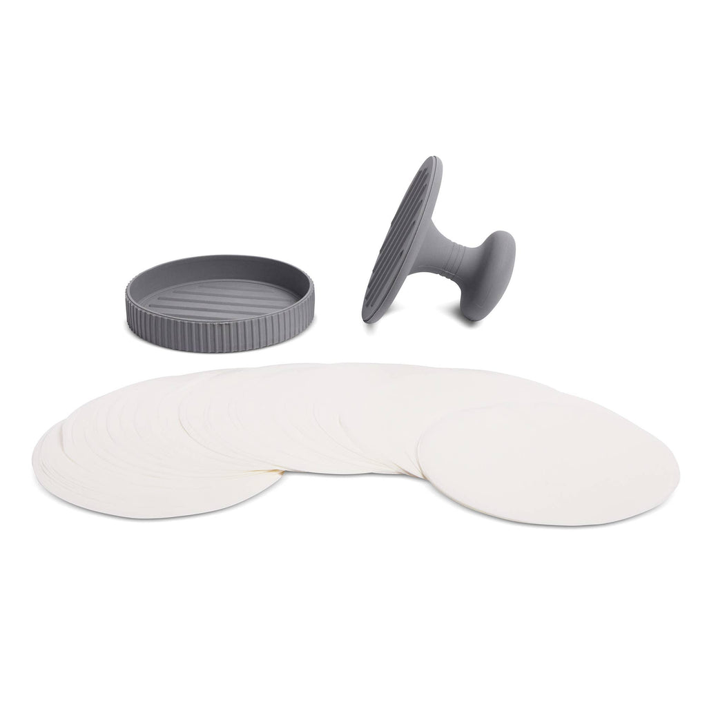 Silicone Hamburger Press with Patty Paper Set