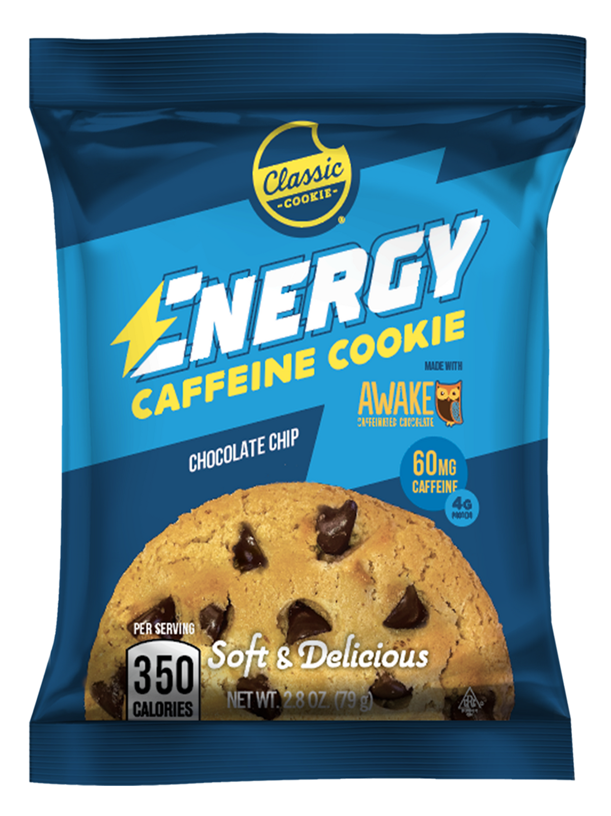 Energy Caffeine Cookie - Chocolate Chip made with AWAKE