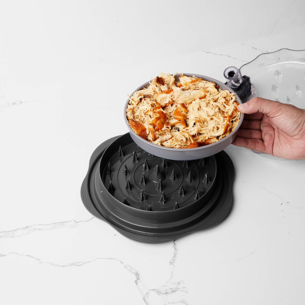 Rotating Meat Shredder with Built In Tray